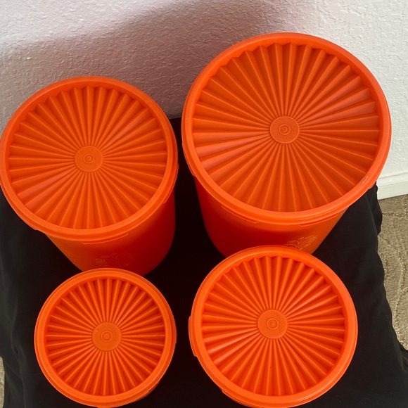 Tupperware Orange Food Storage Containers - Picture 3 of 6